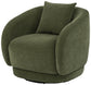 Arnaud Chenille Upholstered Swivel Accent Chair Green