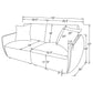 Elysia Chenille Upholstered Modular Lounge Loveseat Coral