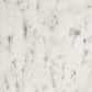 Haven Round Genuine White Marble Top End Side Table Black
