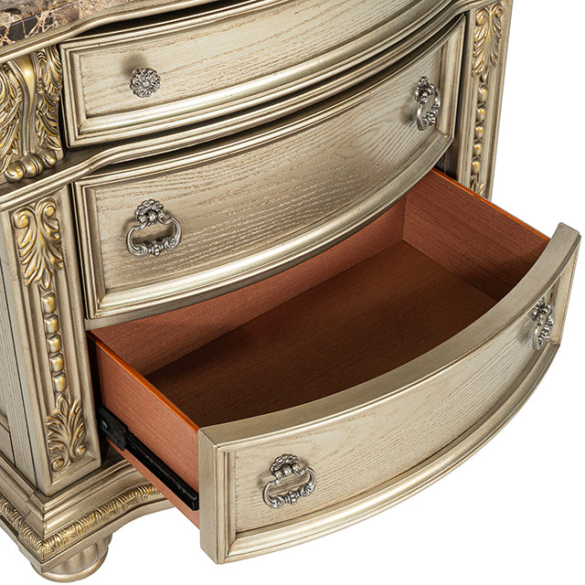 Fromberg - Nightstand w/ Marble Top