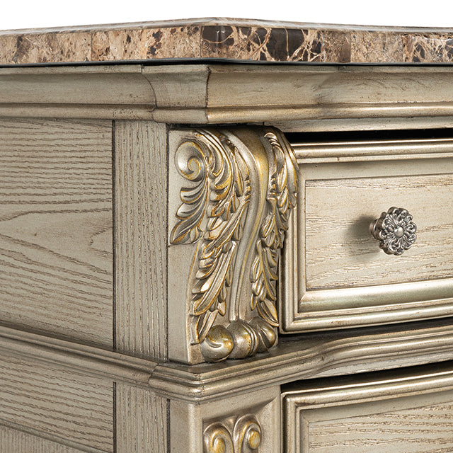 Fromberg - Nightstand w/ Marble Top