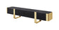 Leknes - TV Stand Black w/ Gold Frame