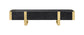 Leknes - TV Stand Black w/ Gold Frame