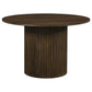 Hamlyn 5-piece Round Wood Dining Set Walnut
