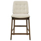 Redbridge Upholstered Counter Chair Cream and Walnut (Set of 2)