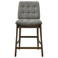 Redbridge Upholstered Counter Chair Grey and Walnut (Set of 2)