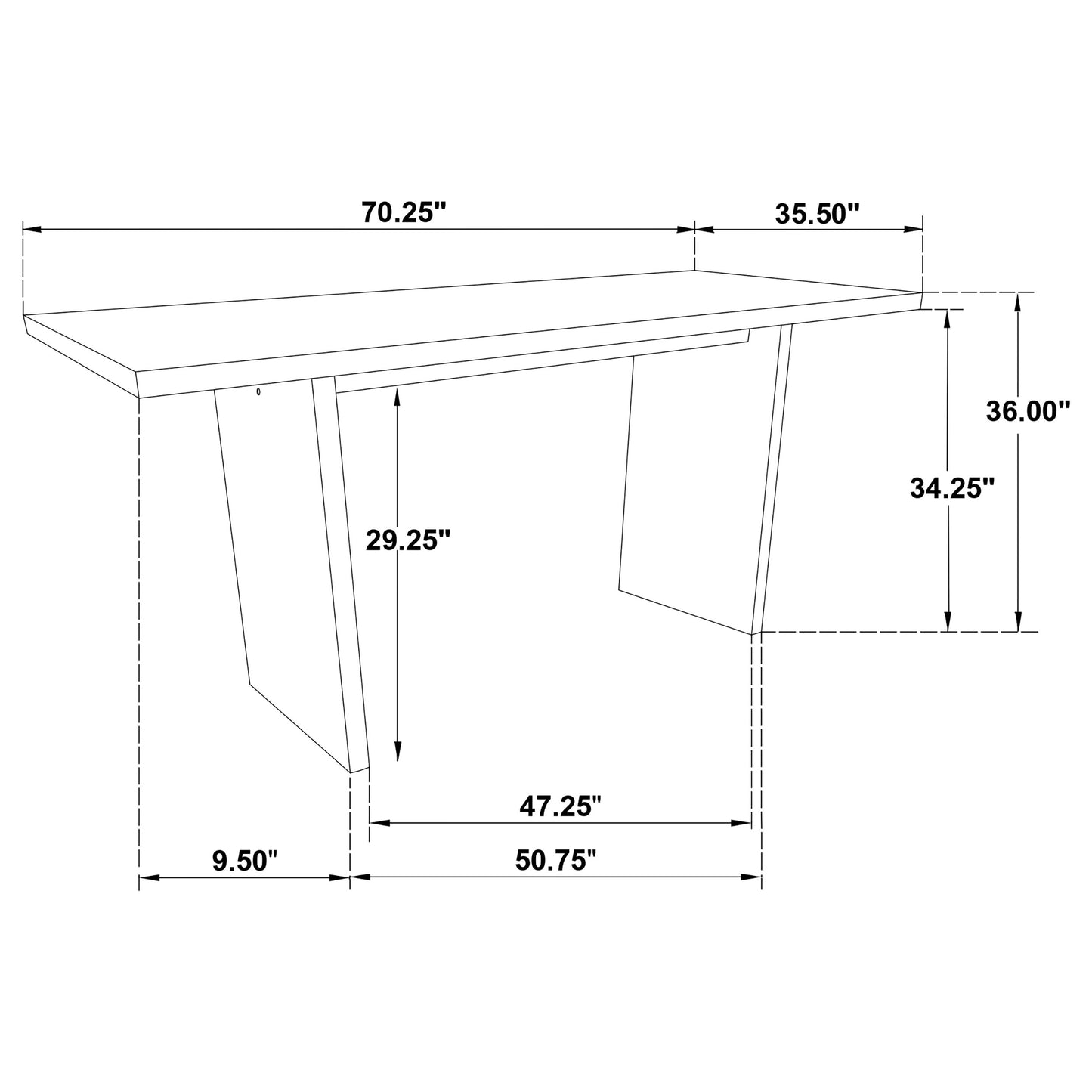 Decker 7-piece 70-inch Rectangular Counter Height Dining Set Grey and Black