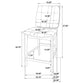 Decker 7-piece 70-inch Rectangular Counter Height Dining Set Grey and Black