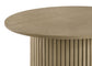 Hamlyn 2-piece Round Fluted Coffee and End Table Set Natural Oak