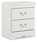 Anarasia Two Drawer Night Stand