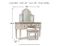 Realyn Vanity/Mirror/Stool (3/CN)
