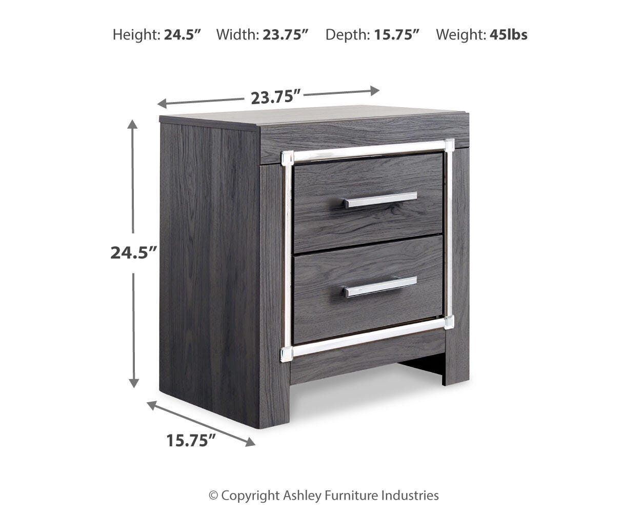 Lodanna Two Drawer Night Stand