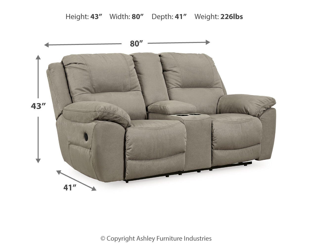 Next-Gen Gaucho DBL Rec Loveseat w/Console