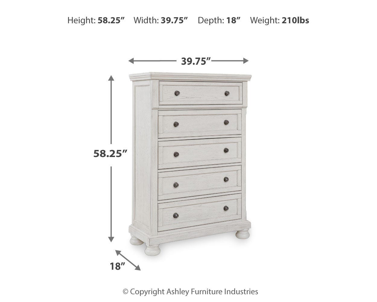 Robbinsdale Five Drawer Chest