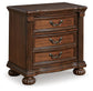 Lavinton Three Drawer Night Stand