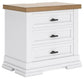 Ashbryn Three Drawer Night Stand