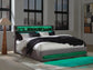 Verishaw California King Upholstered Bed with Wireless Audio