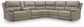 Narwhal Place 6-Piece Reclining Sectional with Storage Console
