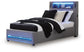 Verishaw Twin Upholstered Bed with Wireless Audio