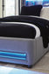 Verishaw Twin Upholstered Bed with Wireless Audio