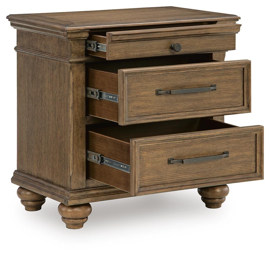 Karallin Three Drawer Night Stand