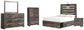Drystan Full Panel Bed with 4 Storage Drawers, Dresser, Mirror, Chest and Nightstand