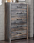 Drystan Queen Bookcase Headboard, Dresser, Mirror, Chest and Nightstand