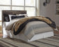 Derekson Queen/Full Panel Headboard Bed with Mirrored Dresser, Chest and Nightstand