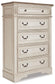 Realyn King Sleigh Bed with Mirrored Dresser, Chest and Nightstand