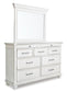 Kanwyn Queen Panel Bed with Storage with Mirrored Dresser, Chest and Nightstand