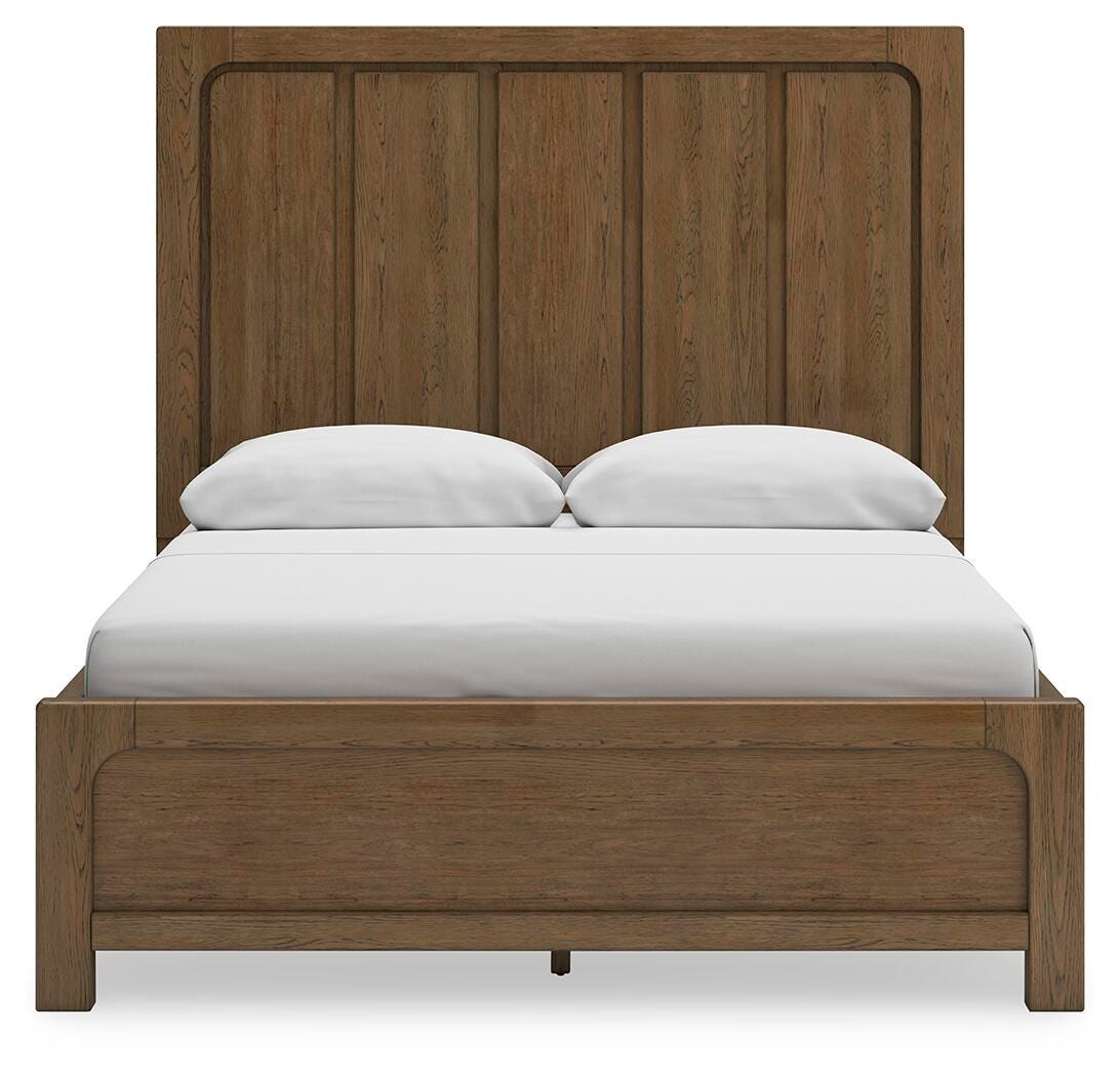 Cabalynn Queen Panel Bed with Storage with Mirrored Dresser, Chest and Nightstand