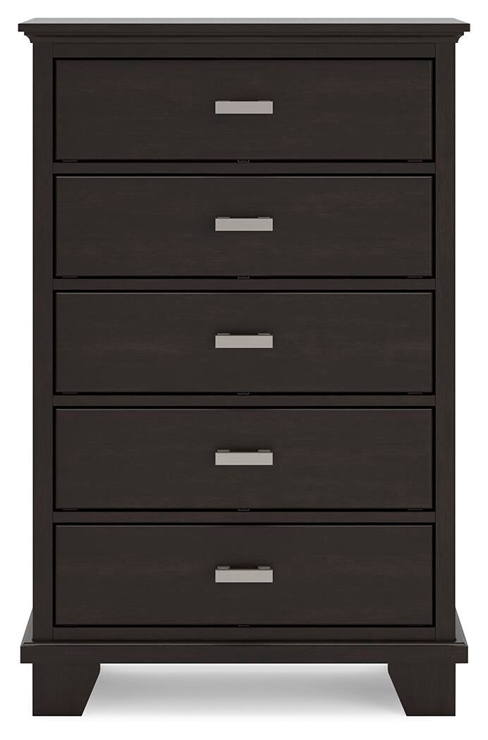 Covetown Queen Panel Bed, Dresser, Mirror, Chest and Nightstand