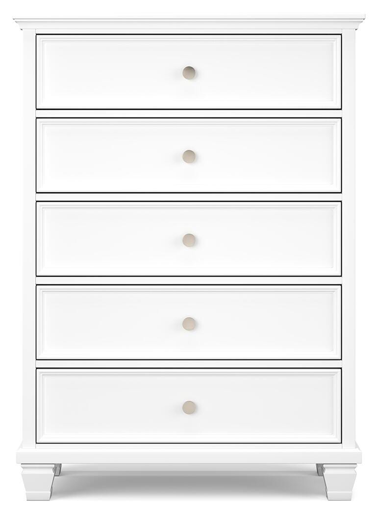 Fortman Twin Panel Bed with Mirrored Dresser, Chest and Nightstand