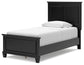 Lanolee Twin Panel Bed with Mirrored Dresser, Chest and Nightstand