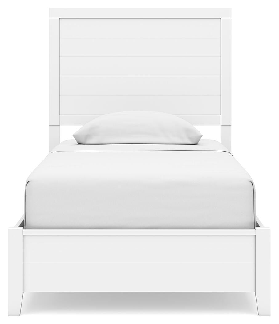 Binterglen Twin Panel Bed with Mirrored Dresser
