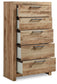 Hyanna Full Panel Bed with 2 Side Storage, Dresser, Mirror, Chest and Nightstand