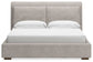 Cabalynn King Upholstered Bed with Mirrored Dresser and Nightstand