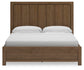 Cabalynn King Panel Bed with Storage with Mirrored Dresser and Nightstand