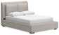 Cabalynn Queen Upholstered Bed with Mirrored Dresser, Chest and Nightstand