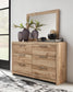 Hyanna Queen Panel Storage Bed with 2 Under Bed Storage Drawer, Dresser, Mirror, Chest and Nightstand