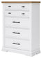 Ashbryn King Panel Storage Bed, Dresser, Mirror, Chest and Nightstand