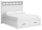 Ashbryn California King Panel Storage Bed, Dresser, Mirror, Chest and Nightstand