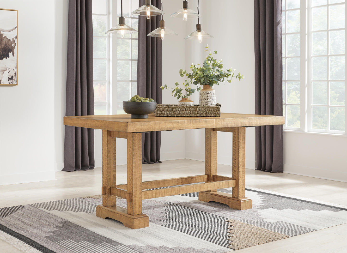 Havonplane Counter Height Dining Table and 10 Barstools