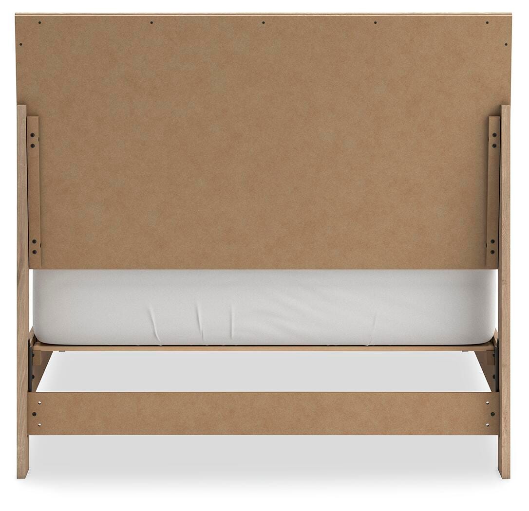 Cielden Full Panel Bed with Mirrored Dresser