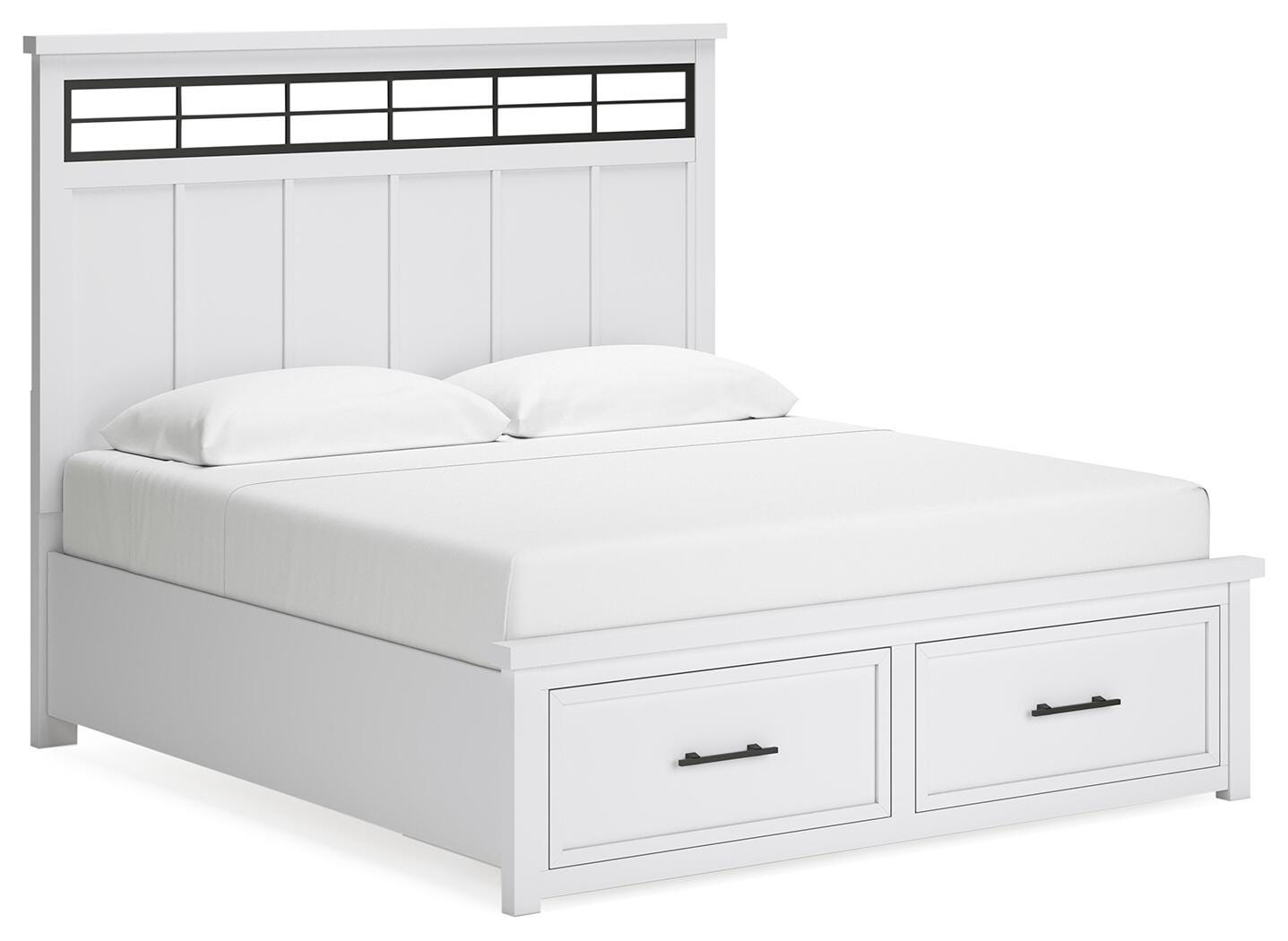 Ashbryn King Panel Storage Bed, Dresser and Mirror