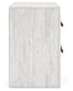 Cayboni King Panel Bed with Mirrored Dresser and Nightstand