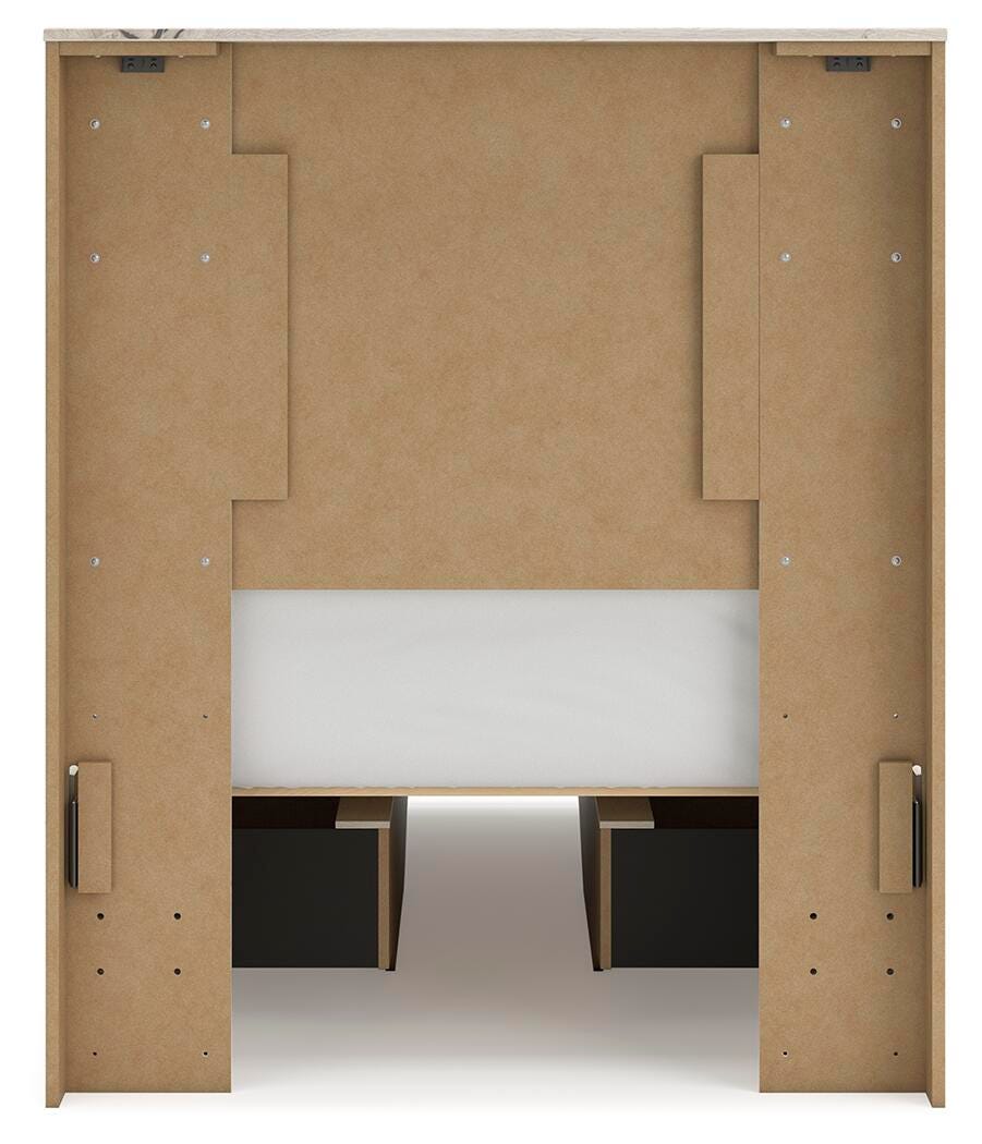 Lawroy Twin Panel Bed with Storage, Dresser, Mirror and Nightstand