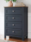 Landocken Full Panel Headboard, Dresser, Mirror, Chest and Nightstand