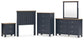 Landocken Twin Panel Headboard, Dresser, Mirror, Chest and Nightstand