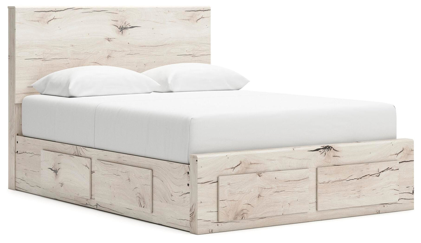 Lawroy Queen Panel Storage Bed, Dresser, Mirror and Nightstand